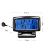 LCD Night Light Car Clock Automotive Electronics Dual Thermometer - 2