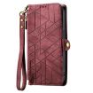 Samsung Galaxy A42 5G Red Leather Zipper Wallet Phone Case - 2