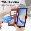 Samsung Galaxy A11 Geometric Zipper Wallet Leather Phone Case (Red) - 5