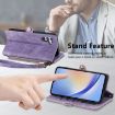 Samsung Galaxy A11 Geometric Zipper Wallet Leather Phone Case (Purple) - 6
