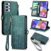 Samsung Galaxy A23 5G Green Leather Zipper Wallet Case - 1