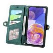 Samsung Galaxy A23 5G Green Leather Zipper Wallet Case - 3