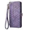 Samsung Galaxy A71 5G Geometric Zipper Wallet Leather Phone Case - 2