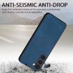 Samsung Galaxy S8 Vintage Leather PC Back Cover Phone Case Blue - 3