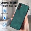 Samsung Galaxy A12 Vintage Leather PC Back Cover Phone Case Green - 5