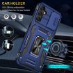 Samsung Galaxy A15 Armor PC + TPU Camera Shield Phone Case - Navy Blue - 6