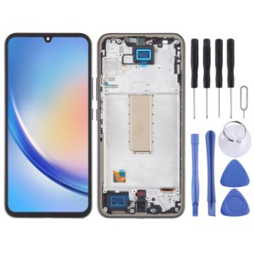 Samsung Galaxy A34 SM-A346B LCD Screen Digitizer Assembly with Frame - 1