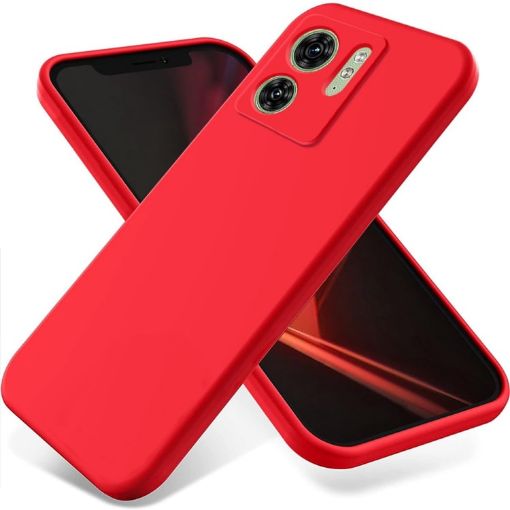 Motorola Edge 40 5G Red Silicone Shockproof Phone Case - 1