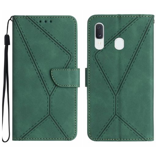 Samsung Galaxy A40 Green Leather Phone Case - 1
