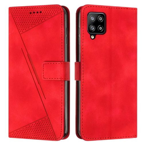 Samsung Galaxy A42 5G Red Leather Phone Case with Lanyard - 1