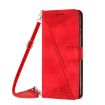 Samsung Galaxy A42 5G Red Leather Phone Case with Lanyard - 2