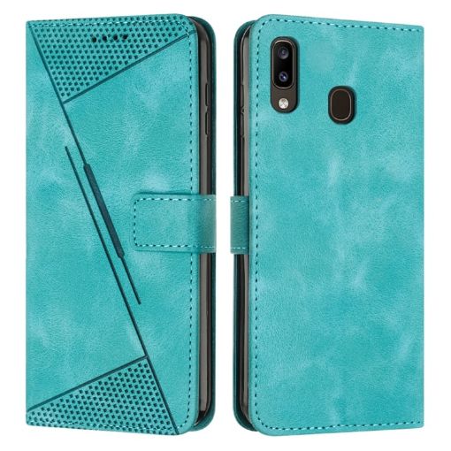 Samsung Galaxy A40 Dream Triangle Leather Phone Case - Green - 1