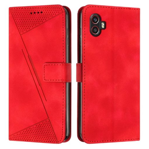 Samsung Galaxy Xcover 6 Pro Leather Phone Case - Red - 1