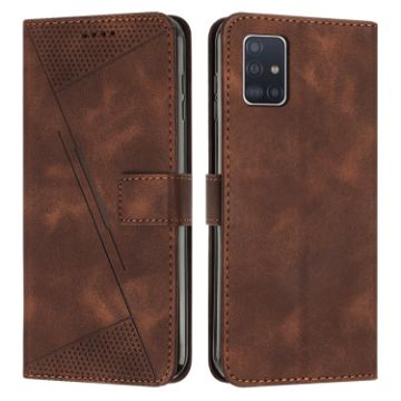 Samsung Galaxy M51 Leather Phone Case with Lanyard - Brown - 1