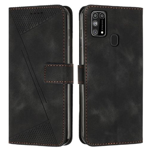 Samsung Galaxy M31s Leather Phone Case with Lanyard - Black - 1