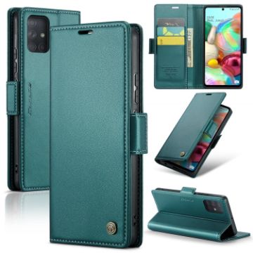 Samsung Galaxy A71 4G CaseMe 023 Leather Phone Case - Pearly Blue - 1