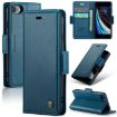 Blue Leather RFID Anti-theft Phone Case for iPhone SE 2022/SE 2020/6/7/8 - 1