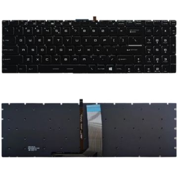 US Version Backlit Keyboard for MSI Laptops (White) - 1