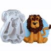 3D Animal Shape Silicone Fondant Cake Biscuit Molds - Lion (2 PCS) - 2