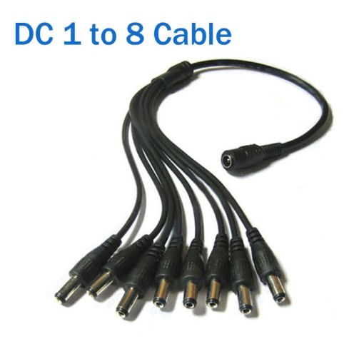 Power Supply Cable DC 1 to 8 Splitter for CCTV Camera - 1
