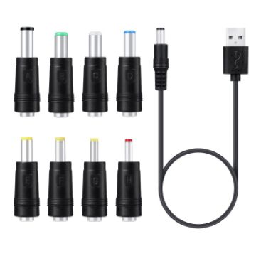 8 In 1 DC Power Cord USB Multi-Function Interchange Plug USB Charging Cable - 1