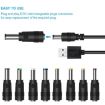 8 In 1 DC Power Cord USB Multi-Function Interchange Plug USB Charging Cable - 3