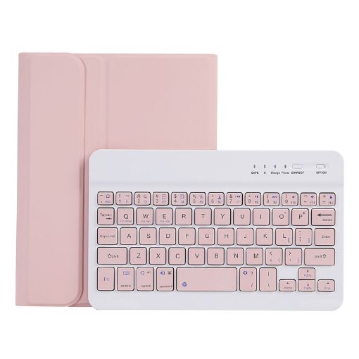 Samsung Galaxy Tab A9 X110/X115 A221B Pink TPU Bluetooth Keyboard Leather Case - 1