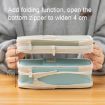 Angoo Macaron Double-layer Pencil Case Stationery Box Green - 3