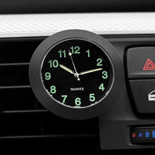 Car Clock Night Light Electronic Clock Car Decoration Quartz Black Border - 1