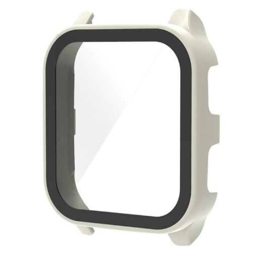 Garmin Venu Sq2 PC + 9H Tempered Glass Protective Case - Ivory White - 1