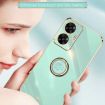 Black Realme C55 XINLI 6D Electroplate TPU Phone Case with Ring Holder - 4