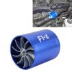 Universal Supercharger Dual Turbine Air Intake Fuel Saver Turbo Charger Fan Kit - 1