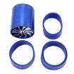 Universal Supercharger Dual Turbine Air Intake Fuel Saver Turbo Charger Fan Kit - 5