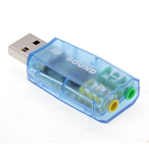 USB DSP 5.1 External Sound Card Adapter - Mono Channel - 1