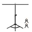 67cm T-Shape Photo Studio Background Support Stand with Clips - 1