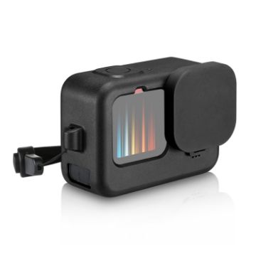 PULUZ GoPro HERO12/11/10/9 Black Silicone Protective Case + Cover - 1