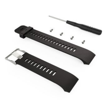 Black Silicone Watch Band for Garmin Forerunner 30/35 - 1