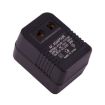 110V to 220V 50W AC Power Socket Adapter, EU/US Plug to US Plug - Black - 2