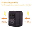 110V to 220V 50W AC Power Socket Adapter, EU/US Plug to US Plug - Black - 4