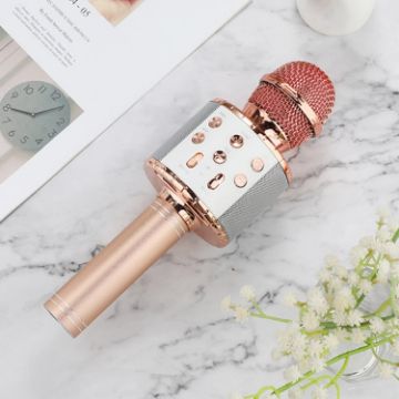 WS-858L LED Wireless Microphone - Rose Gold - 1