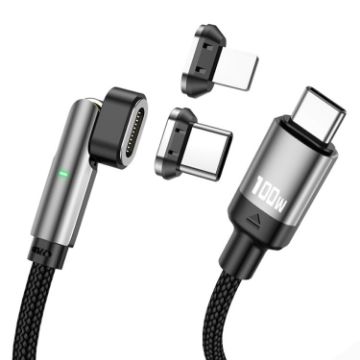 ENKAY 2 in 1 PD 100W / 27W Magnetic Type-C Fast Charging Data Cable - 1