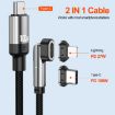 ENKAY 2 in 1 PD 100W / 27W Magnetic Type-C Fast Charging Data Cable - 3