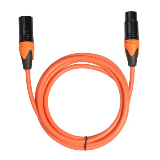 XLR Male to Female Microphone Mixer Audio Cable - 1m (Orange) - 1