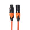 XLR Male to Female Microphone Mixer Audio Cable - 1m (Orange) - 3