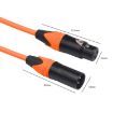XLR Male to Female Microphone Mixer Audio Cable - 1m (Orange) - 4