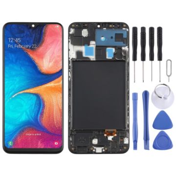 Samsung Galaxy A20 Super AMOLED LCD Screen with Frame - 1