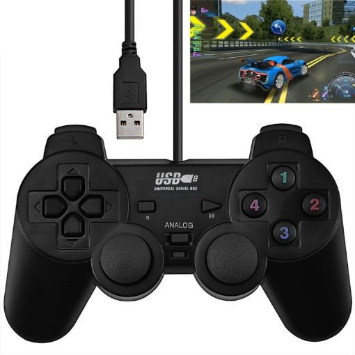 Double Shock PC USB Gamepad - Black - 1