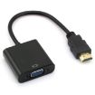 24cm Full HD 1080P HDMI to VGA + Audio Cable - Black - 2