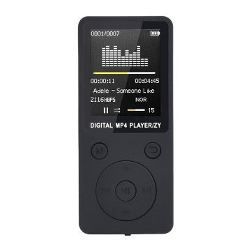 Picture of Portable MP4 Lossless Sound Music Player FM Recorder Walkman Player Mini Support Music, Radio, Recording, MP3, TF Card, No Memory (Black)