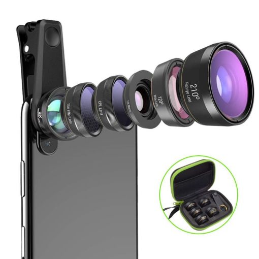 APEXEL APL-DG6V2 6 in 1 Lens Kit - Universal External Lens - 1